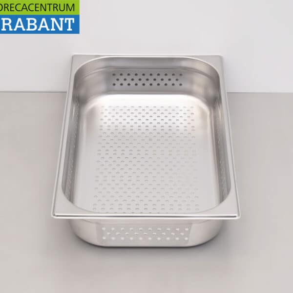 HCB RVS Geperforeerde Gastronorm bak GN bak 1/1 Diepte 100 mm Horeca