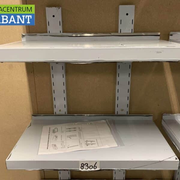 HCB RVS Dubbel wandschap schap 60 x 30 cm Basic-line Horeca