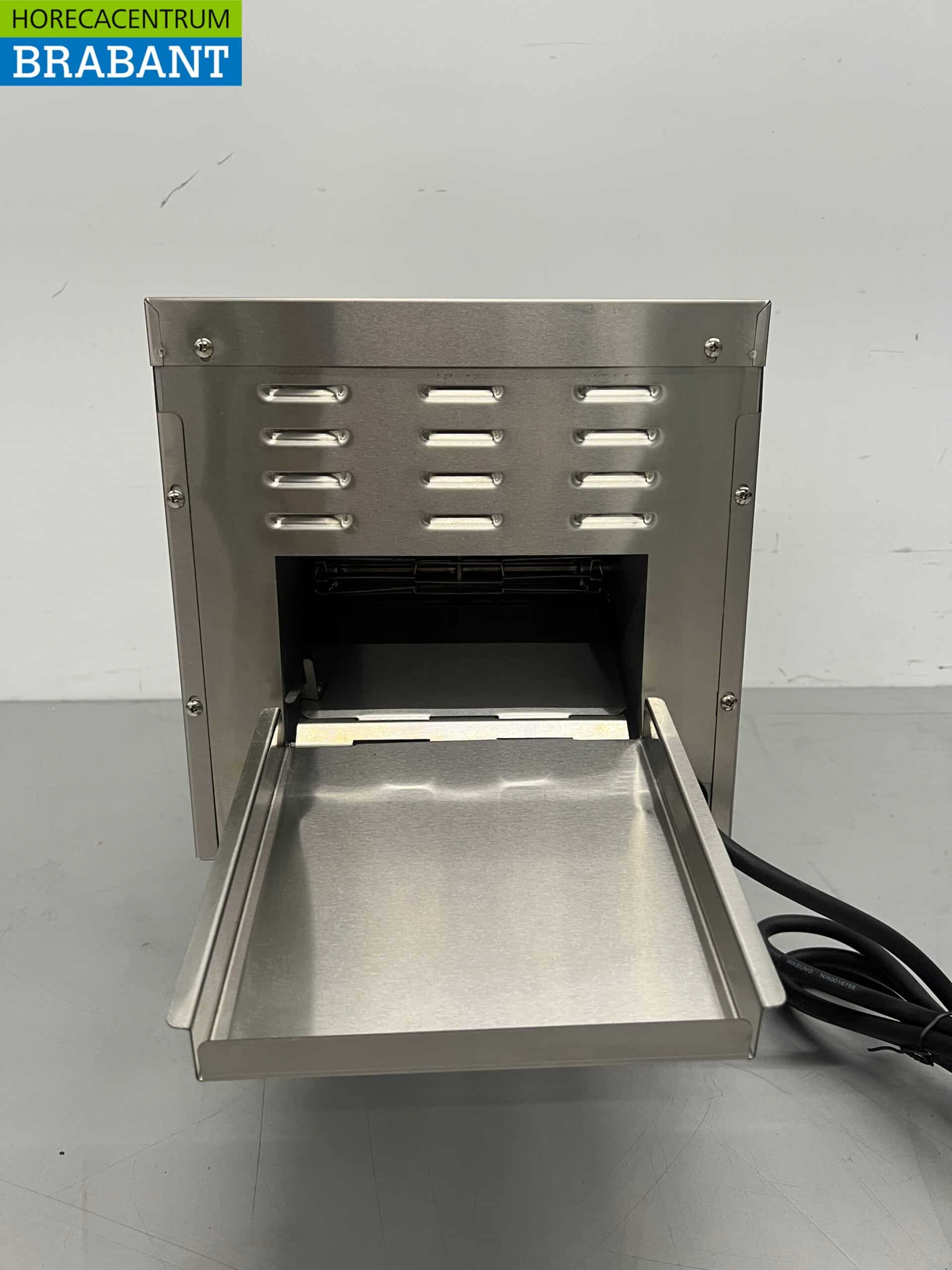 RVS Doorloop toaster Broodrooster Conveyor oven 150 stuks 230V Horeca - Afbeelding 7