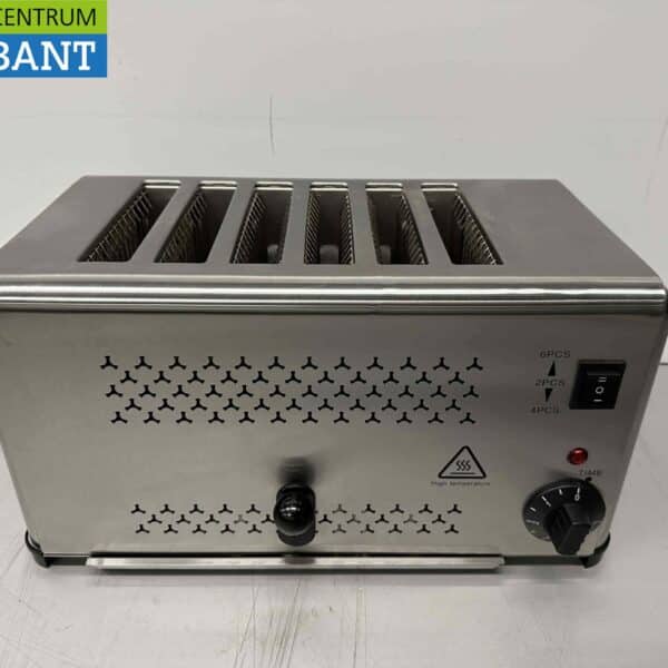 HCB RVS Toaster Broodrooster 6 sneden 230V Horeca