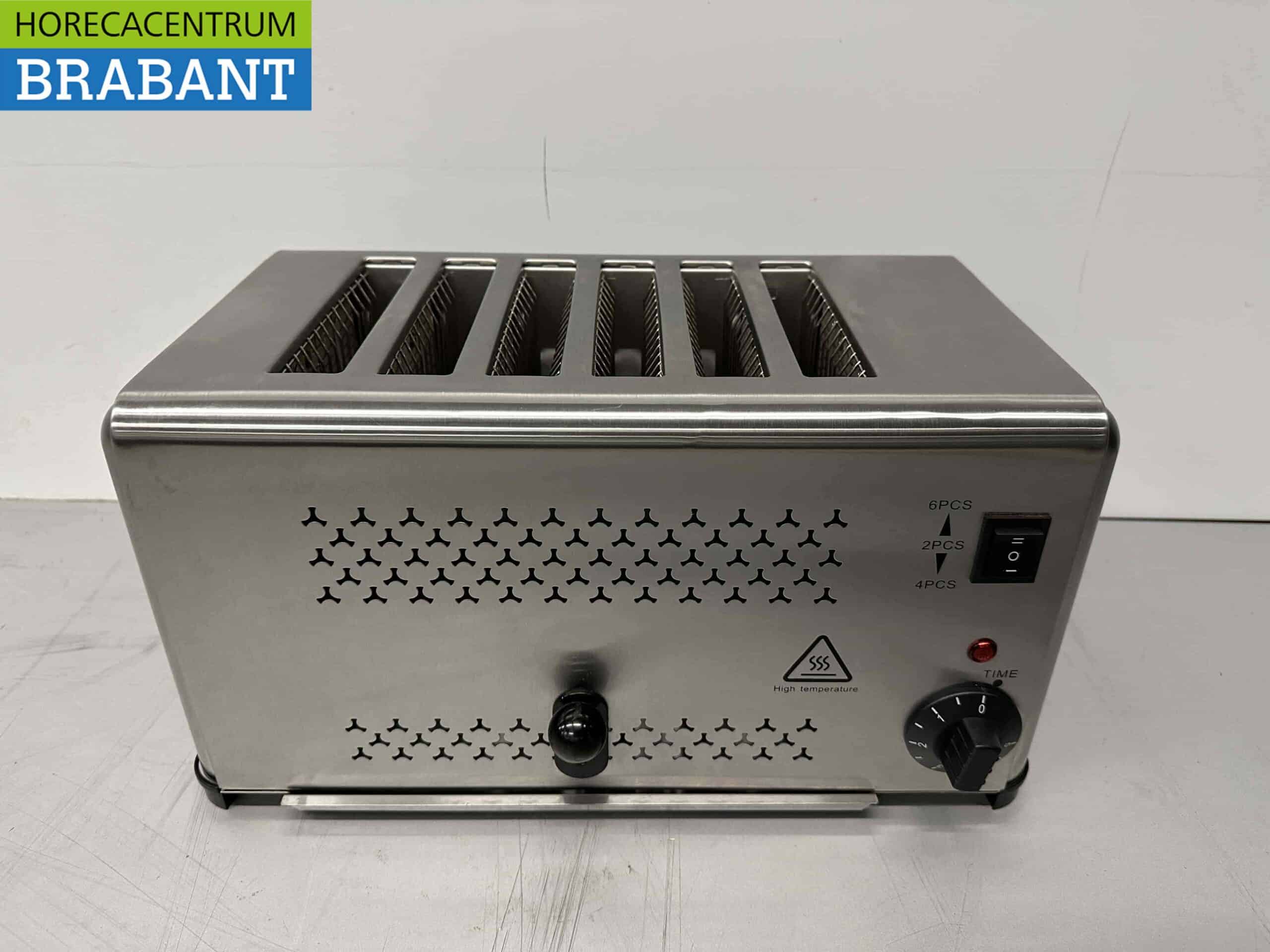 HCB RVS Toaster Broodrooster 6 sneden 230V Horeca
