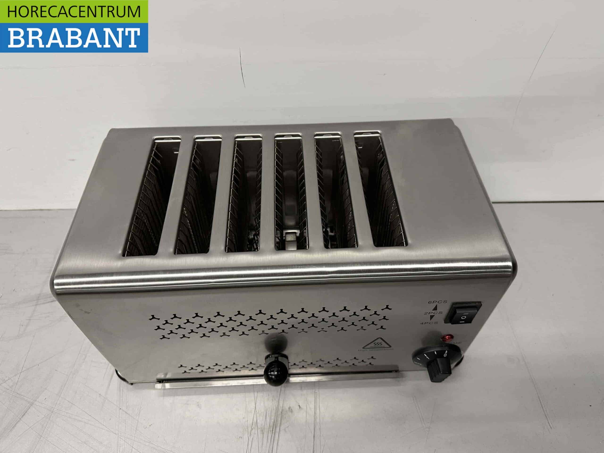 HCB RVS Toaster Broodrooster 6 sneden 230V Horeca - Afbeelding 2