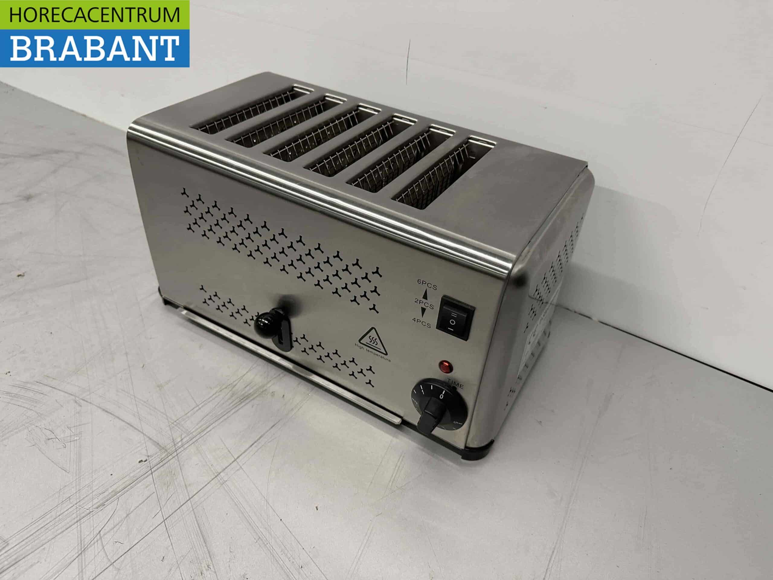 HCB RVS Toaster Broodrooster 6 sneden 230V Horeca - Afbeelding 3