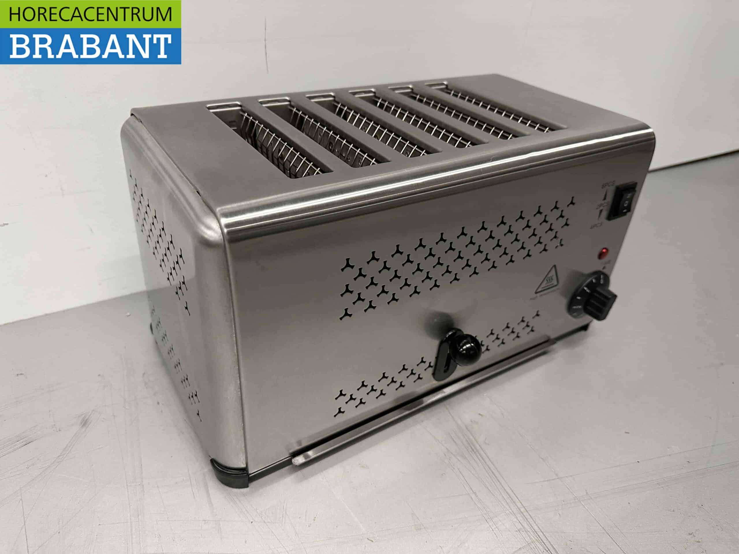 HCB RVS Toaster Broodrooster 6 sneden 230V Horeca - Afbeelding 4