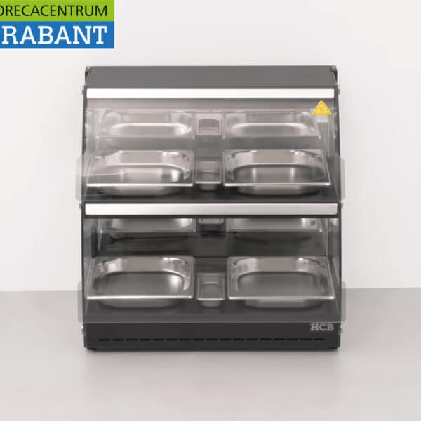 HCB RVS Luxe warmhoudvitrine 4 x ½ GN 63 cm 230V Horeca