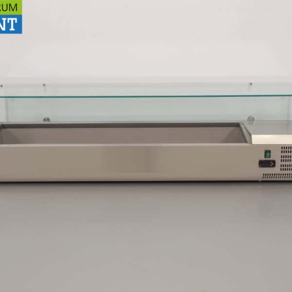 HCB RVS Opzetvitrine Opzet koelvitrine saladière 7 x 1/3 GN 160 cm Horeca