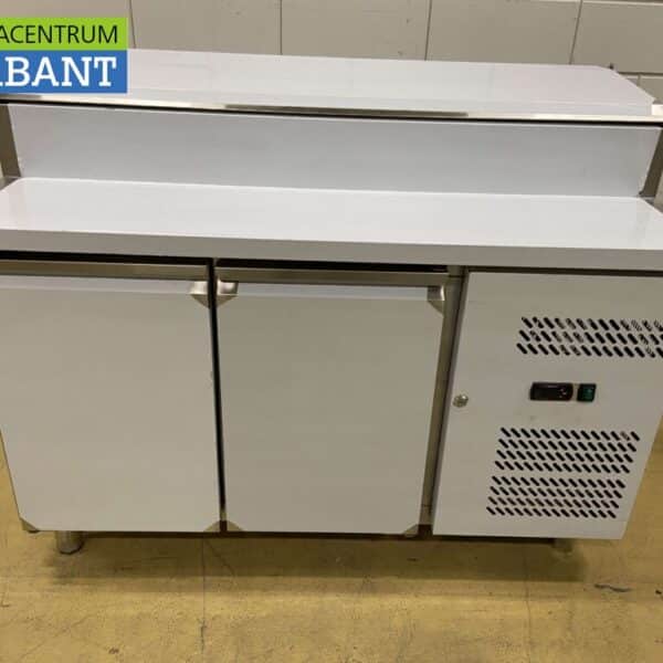 HCB RVS Saladette Koelwerkbank met saladiere 7 x 1/3 GN 136 cm 230V Horeca