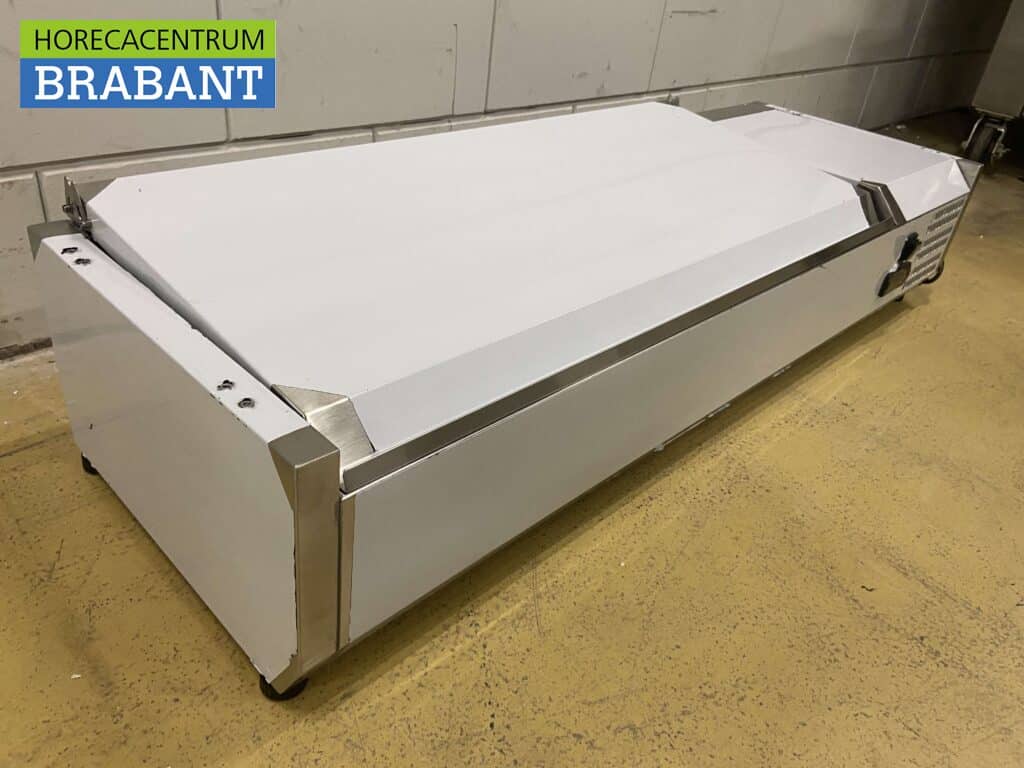 HCB RVS Opzetvitrine Opzet koelvitrine saladière 3 x 1/3 en 1 x 1/2 GN 120 cm Horeca - Afbeelding 3