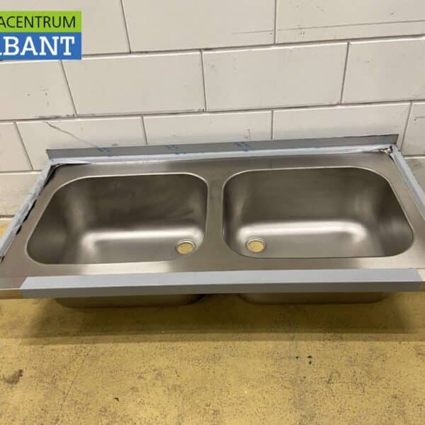 RVS Spoelblad Dubbele spoelbakken 120 x 60 cm Horeca
