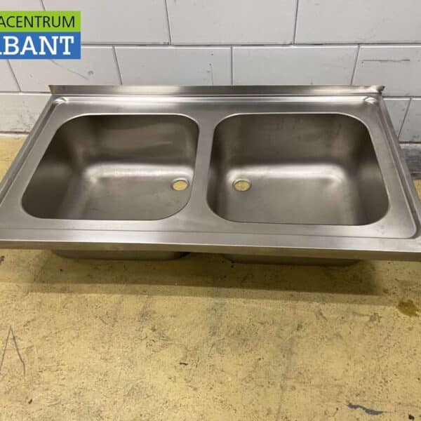 RVS Spoelblad Dubbele spoelbakken 120 x 70 cm Horeca
