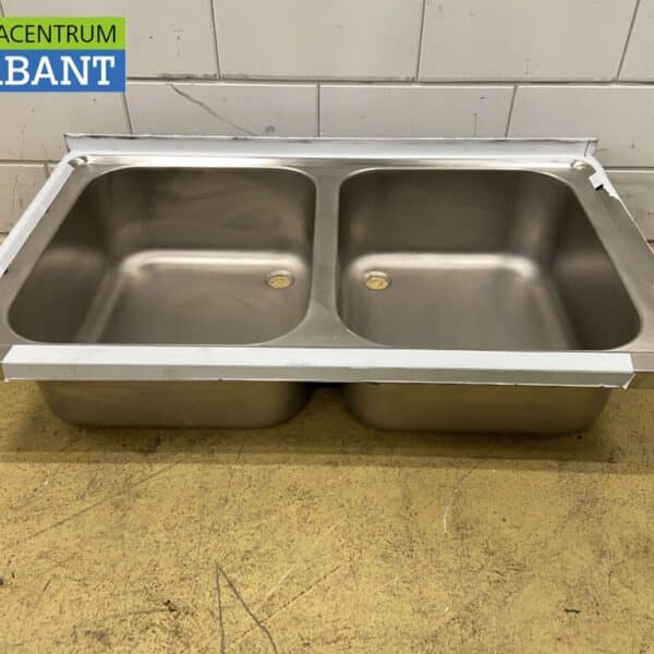 RVS Spoelblad Dubbele spoelbakken 120 x 70 cm Horeca
