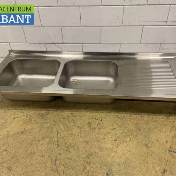 RVS Spoelblad Dubbele spoelbakken 200 x 70 cm Horeca