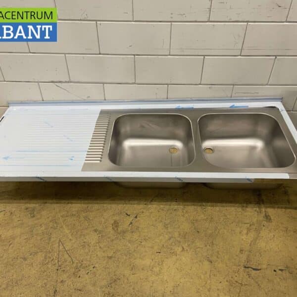 RVS Spoelblad Dubbele spoelbakken 190 x 70 cm Horeca