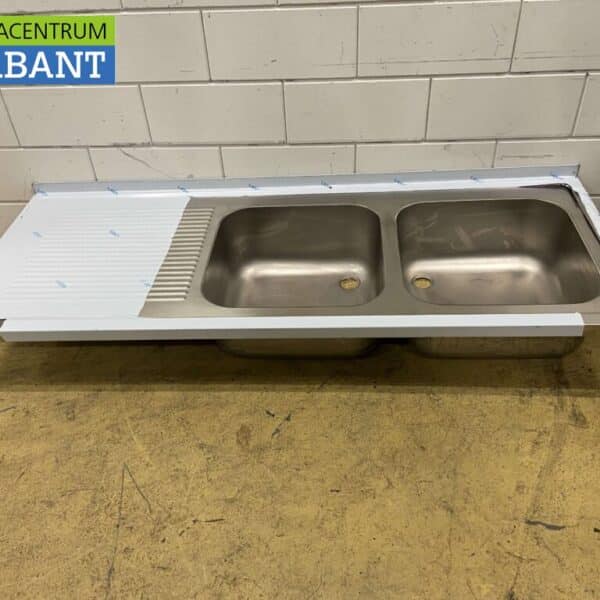 RVS Spoelblad Dubbele spoelbakken 180 x 70 cm Horeca