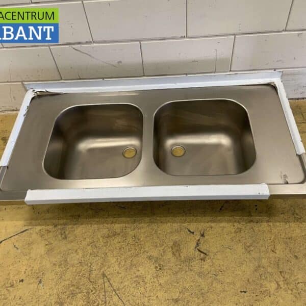 RVS Spoelblad Dubbele spoelbakken 120 x 60 cm Horeca