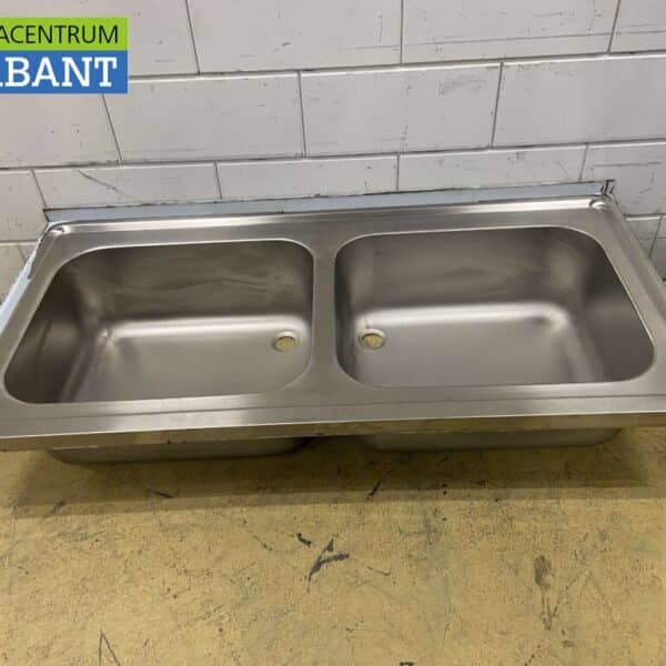 RVS Spoelblad Dubbele spoelbakken 140 x 70 cm Horeca