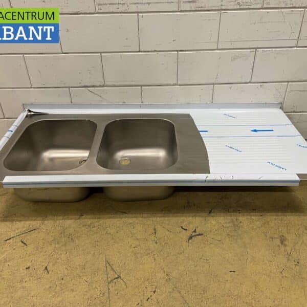 RVS Spoelblad Dubbele spoelbakken 160 x 70 cm Horeca