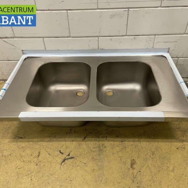 RVS Spoelblad Dubbele spoelbakken 120 x 70 cm Horeca