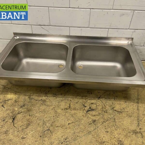 RVS Spoelblad Dubbele spoelbakken 140 x 70 cm Horeca