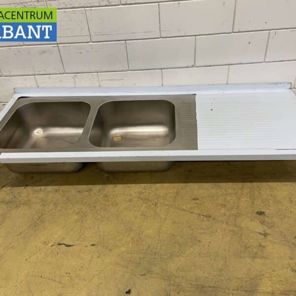 RVS Spoelblad Dubbele spoelbakken 190 x 70 cm Horeca