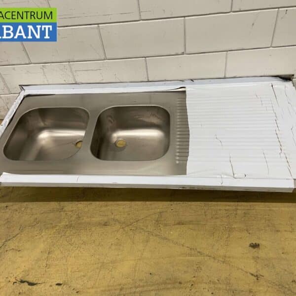 RVS Spoelblad Dubbele spoelbakken 160 x 70 cm Horeca