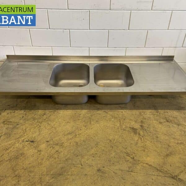 RVS Spoelblad Dubbele spoelbakken 200 x 70 cm Horeca