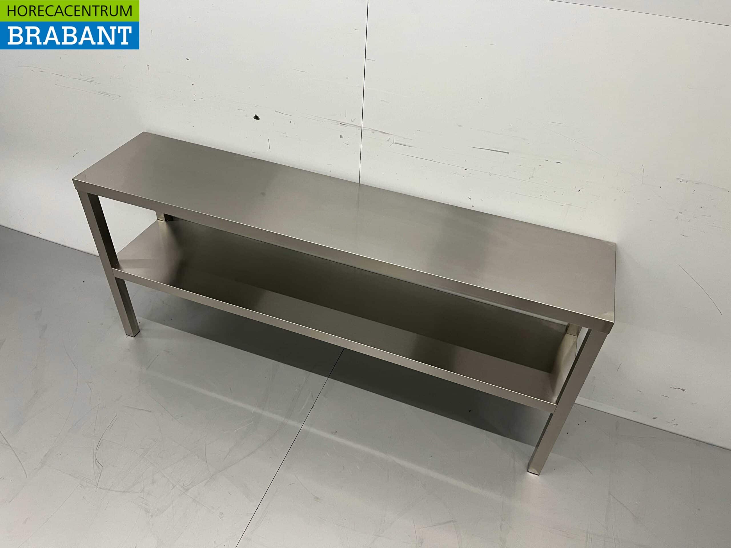 HCB RVS Dubbele Etagère Brug Basic-line 160 x 35 x 70 cm Horeca - Afbeelding 3