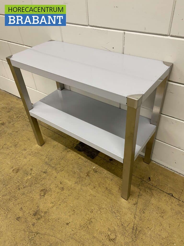 HCB RVS Dubbele Etagère Brug Basic-line 80 x 35 x 70 cm Horeca - Afbeelding 2