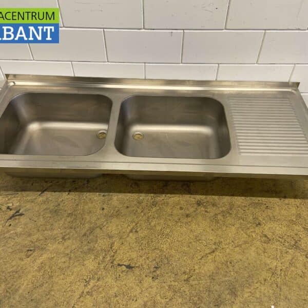 RVS Spoelblad Dubbele spoelbakken 180 x 70 cm Horeca