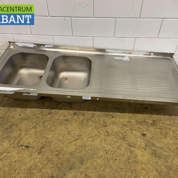 RVS Spoelblad Dubbele spoelbakken 180 x 70 cm Horeca