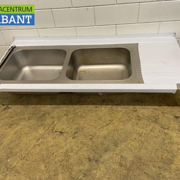 RVS Spoelblad Dubbele spoelbakken 180 x 80 cm Horeca