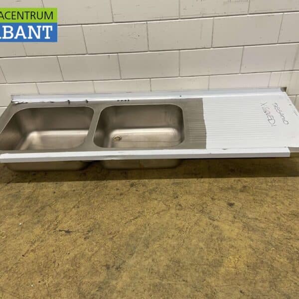 RVS Spoelblad Dubbele spoelbakken 210 x 70 cm Horeca