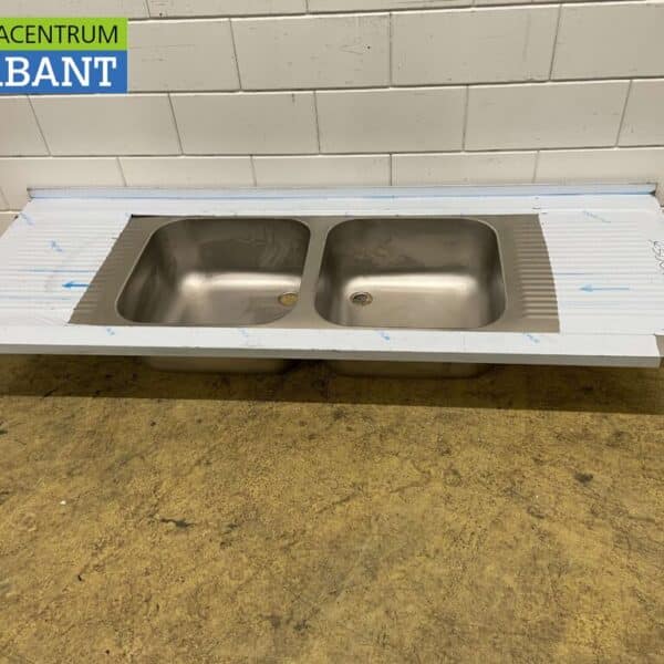 RVS Spoelblad Dubbele spoelbakken 200 x 70 cm Horeca