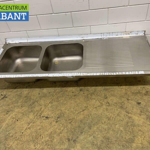 RVS Spoelblad Dubbele spoelbakken 190 x 70 cm Horeca