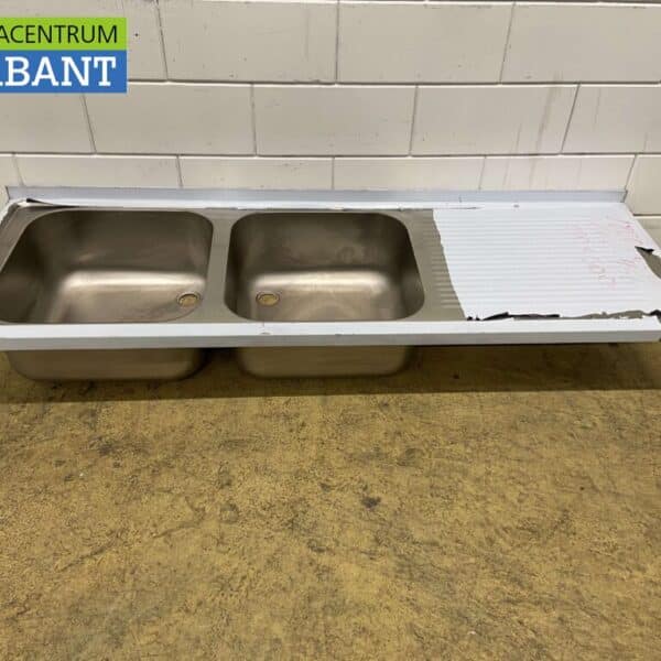 RVS Spoelblad Dubbele spoelbakken 180 x 60 cm Horeca