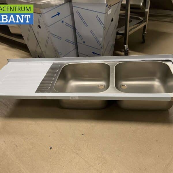 RVS Spoelblad Dubbele spoelbakken 180 x 60 cm Horeca