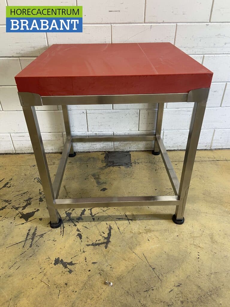 HCB RVS Polyethylene PE Hakblok 80 x 80 cm Horeca Slagerij
