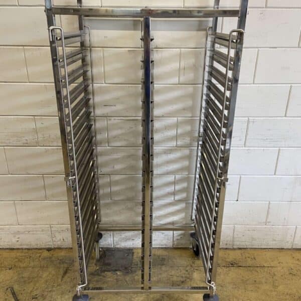 HCB RVS Dubbele regaalwagen 30 x 1/1 Gastronorm GN Horeca