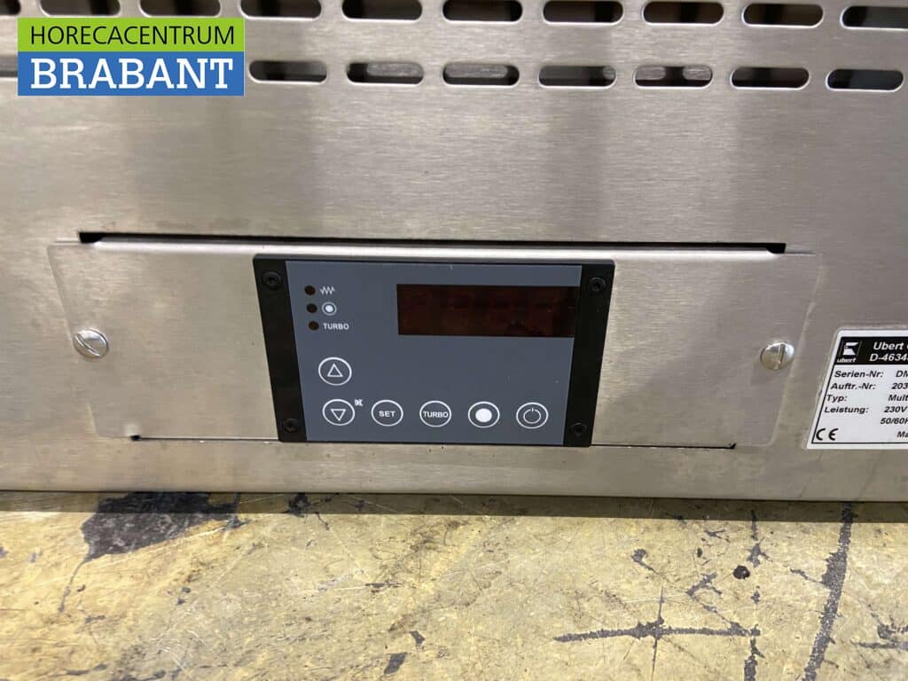 RVS Ubert Warmhoudvitrine Bj. 2020 80 cm 230V Horeca - Afbeelding 8