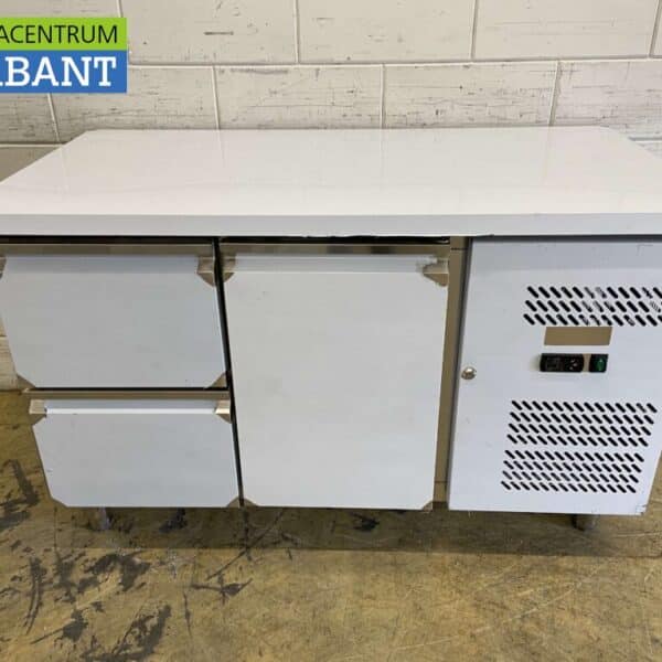 HCB RVS Koelwerkbank 2 laden en 1 deur 136 cm 230V Horeca