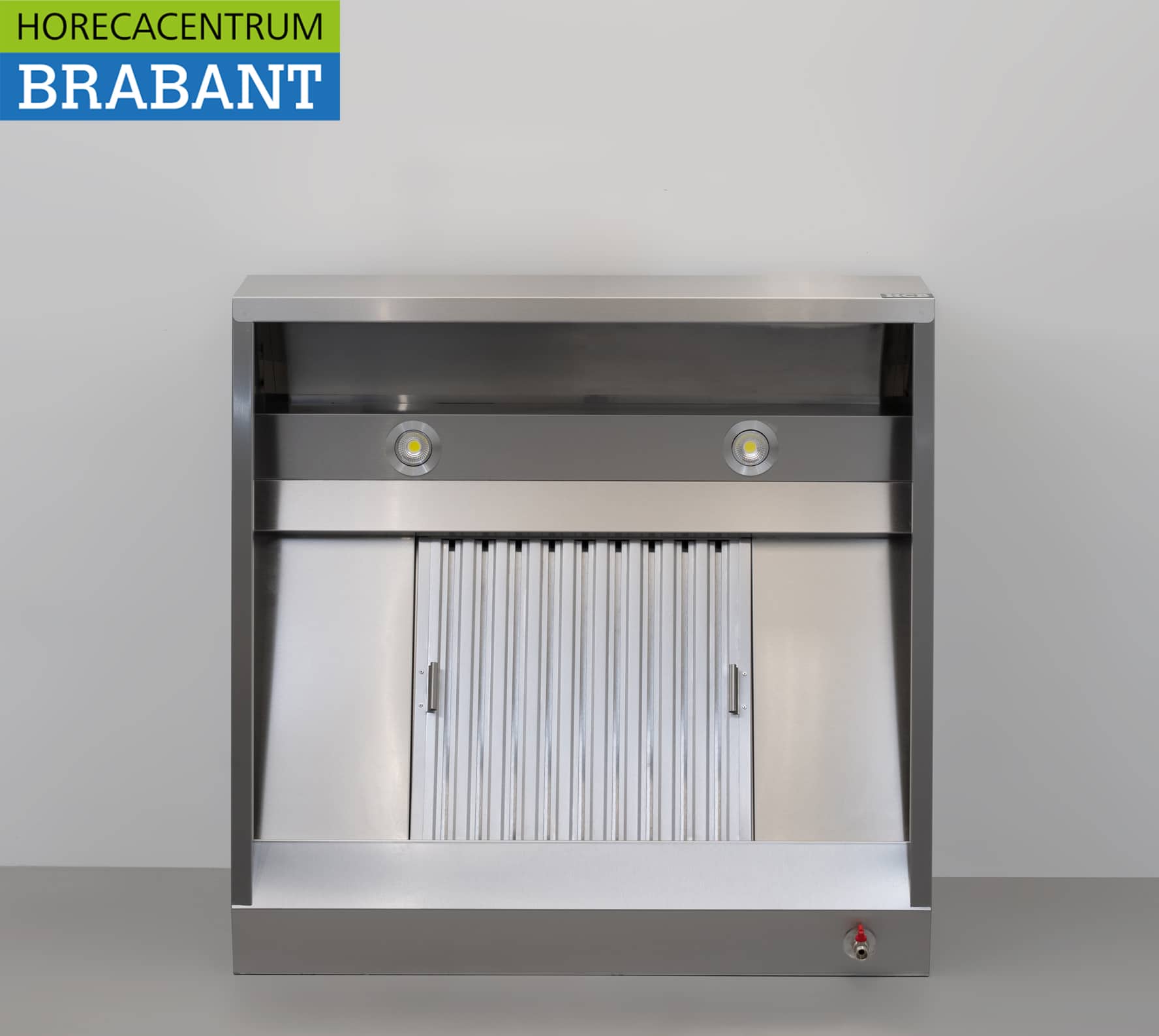 HCB RVS Afzuigkap Dampkap met lamellen filters Premium-line 100 cm schuin model Horeca
