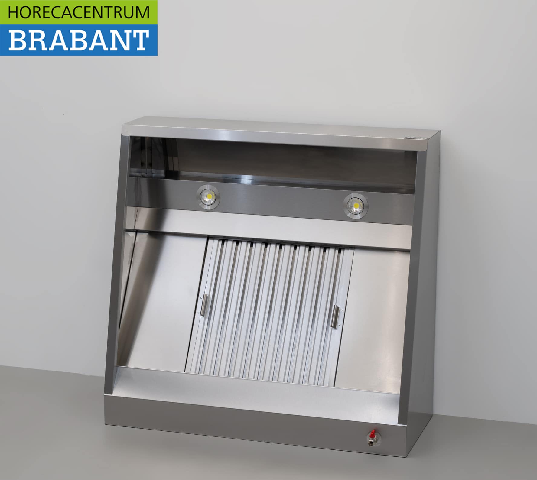 HCB RVS Afzuigkap Dampkap met lamellen filters Premium-line 100 cm schuin model Horeca - Afbeelding 2