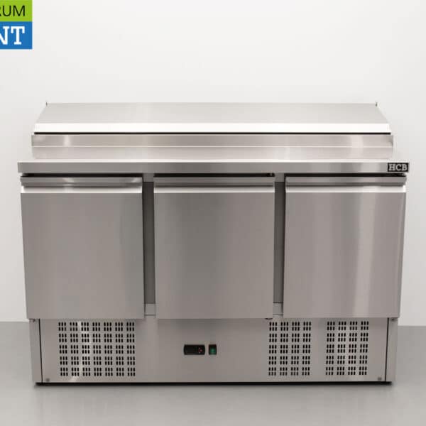 HCB RVS Saladette Saladiere Koelwerkbank 136,5 cm 230V Horeca