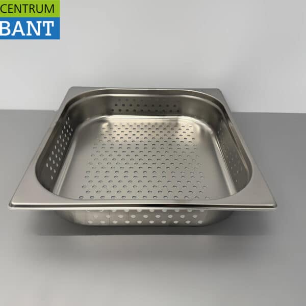 HCB RVS Geperforeerde Gastronorm Bak GN Bak 2/3 GN Diepte 65 mm Horeca