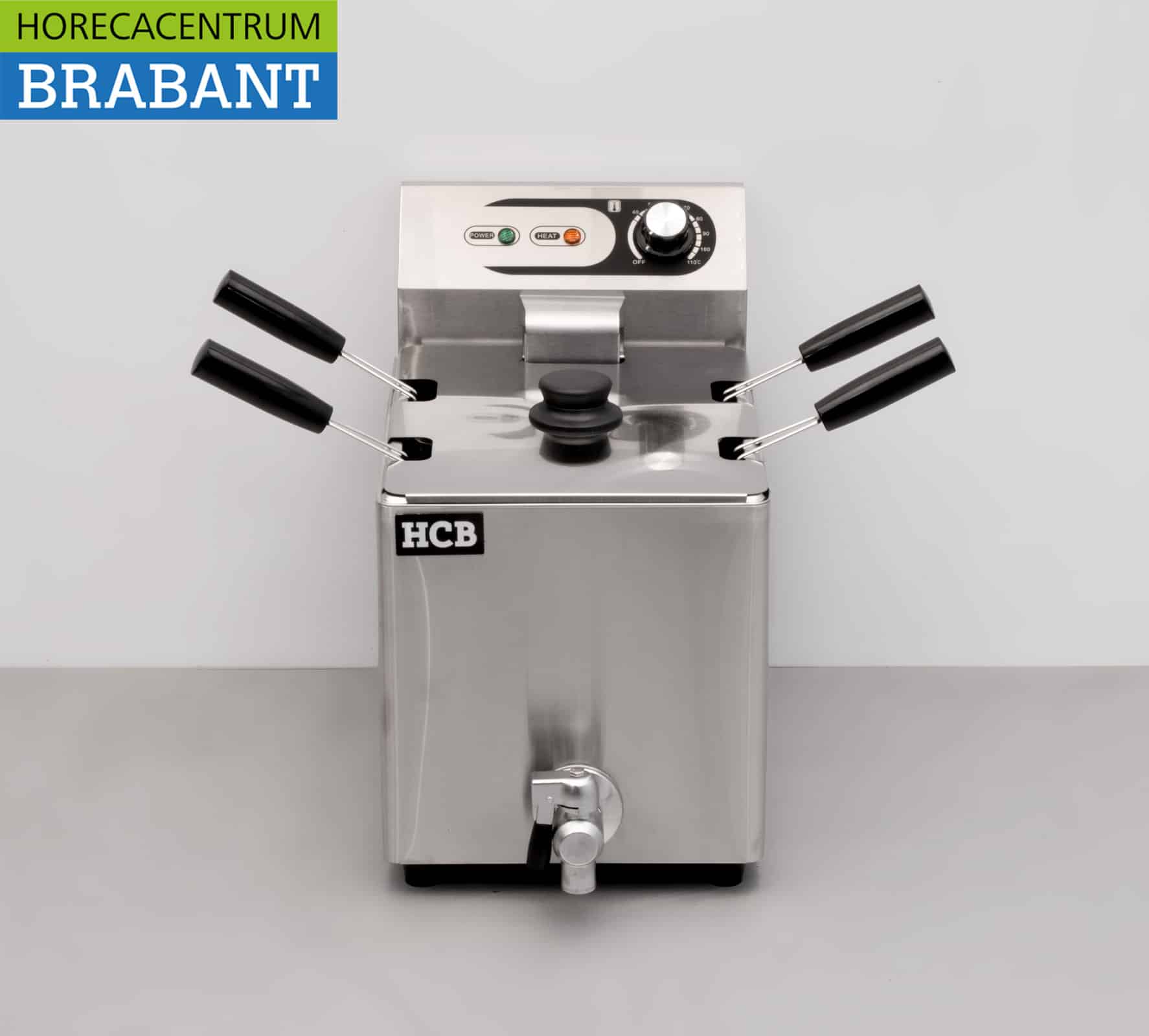 HCB RVS Elektrische pastakoker Pasta 8 liter 4 mandjes 230V Horeca