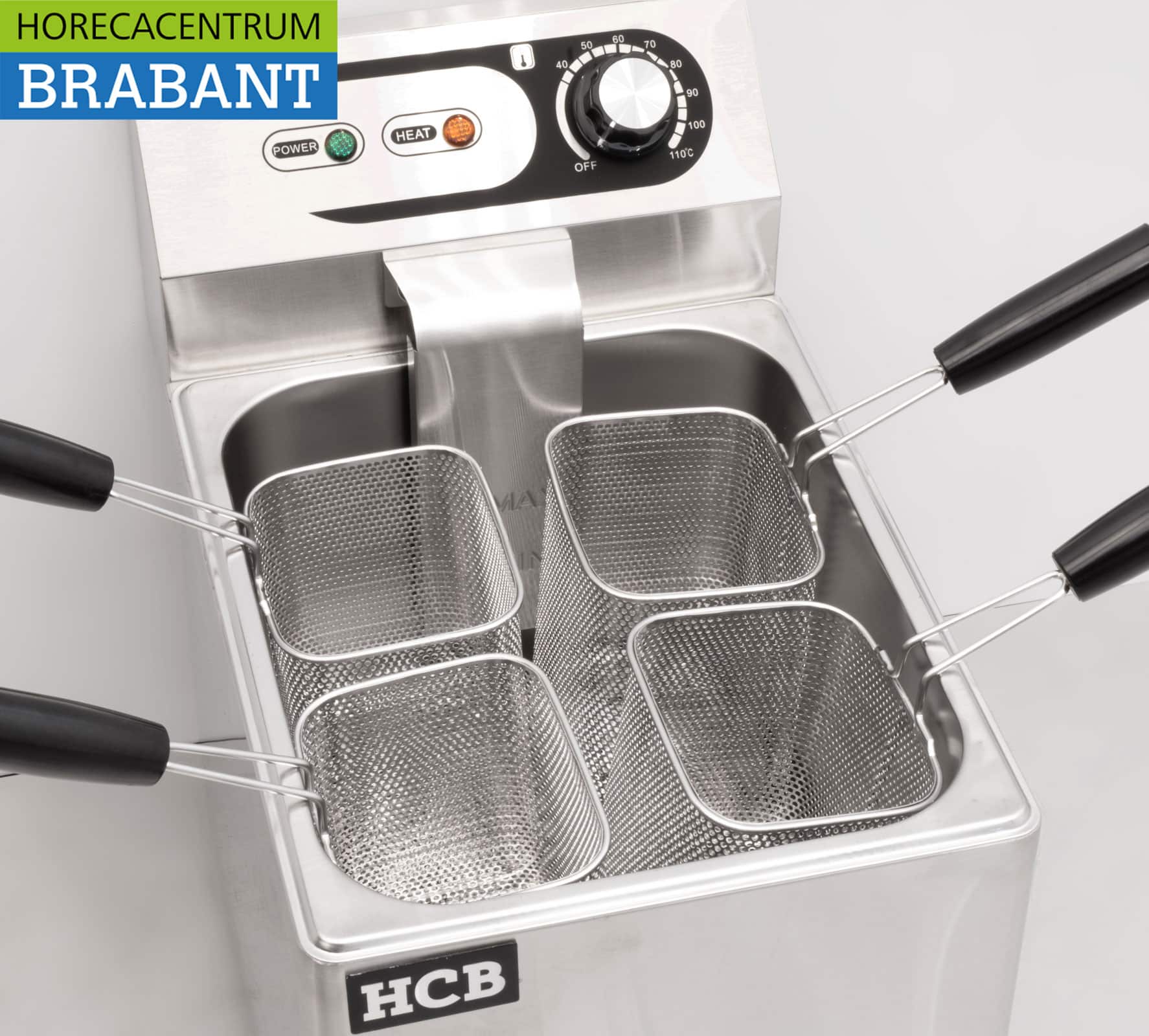 HCB RVS Elektrische pastakoker Pasta 8 liter 4 mandjes 230V Horeca - Afbeelding 4