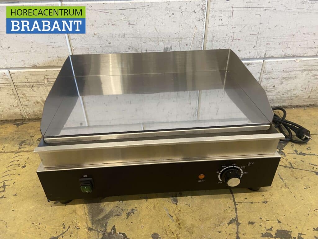 HCB RVS Grillplaat Bakplaat Chroom 55 cm 230V Horeca