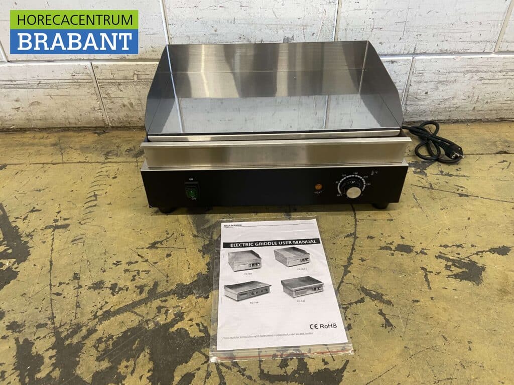 HCB RVS Grillplaat Bakplaat Chroom 55 cm 230V Horeca - Afbeelding 2