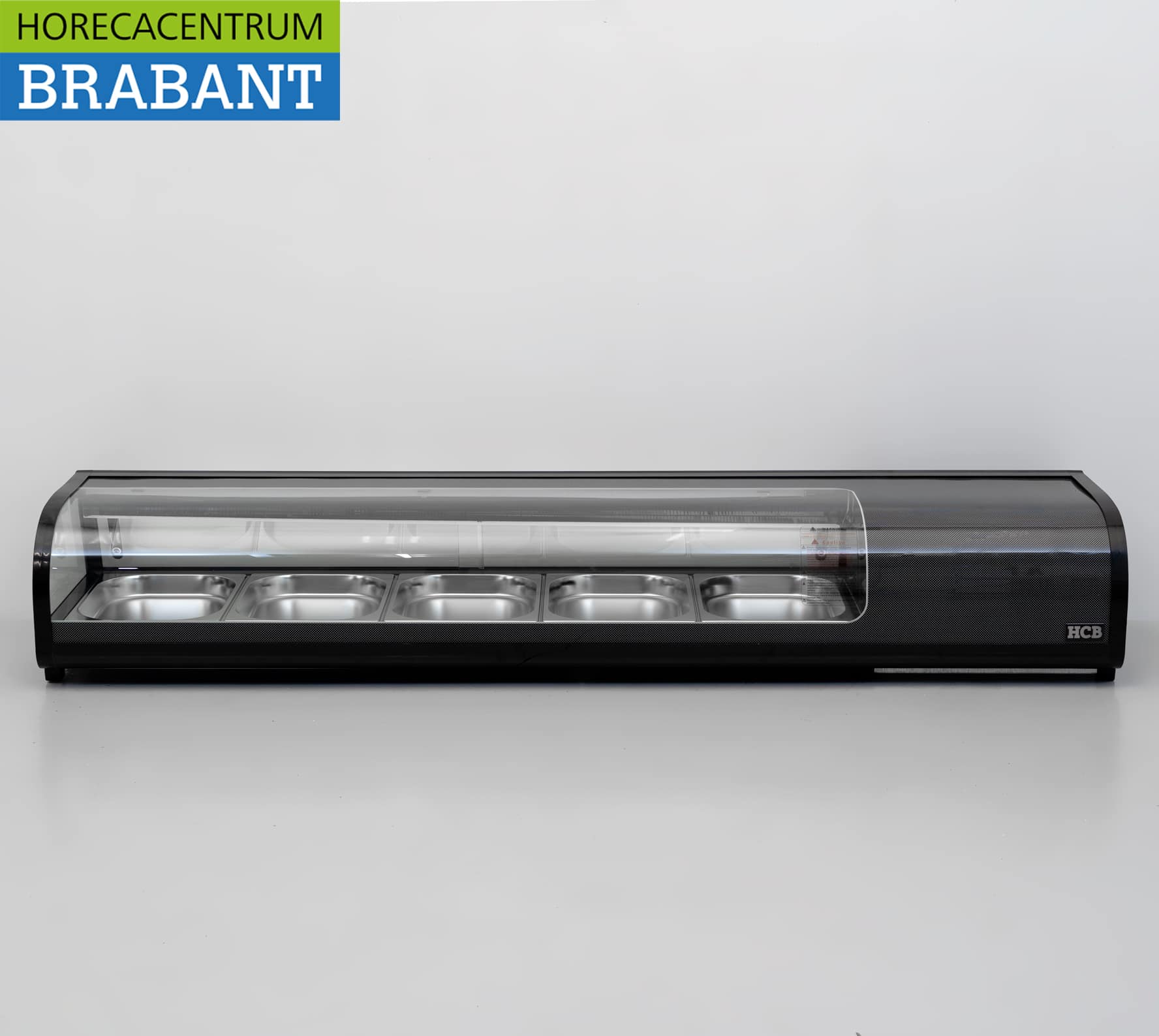HCB Sushivitrine Tapasvitrine Opzet koelvitrine 5 x 1/2 GN 180 cm 230V Horeca