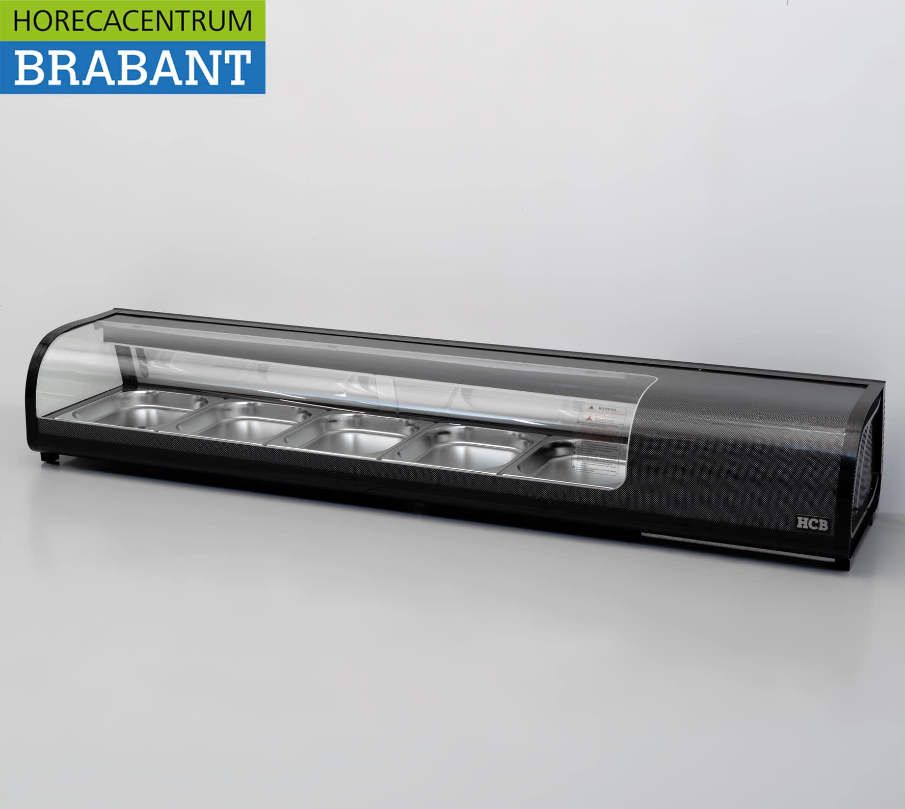 HCB Sushivitrine Tapasvitrine Opzet koelvitrine 5 x 1/2 GN 180 cm 230V Horeca - Afbeelding 2